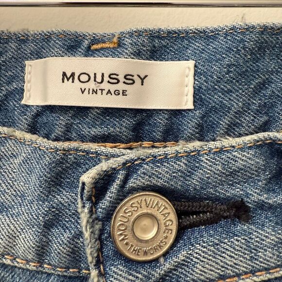 New Moussy Vintage Tapered Distressed Jeans Size 26 - Picture 2 of 6